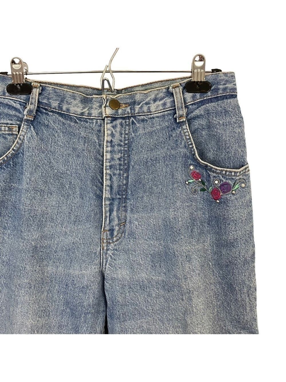 Vintage High Waisted Straight Leg Tapered Jeans Women’s M Light Blue Denim